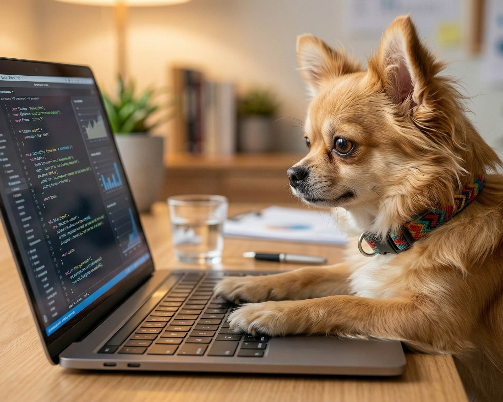 dog coding hard
